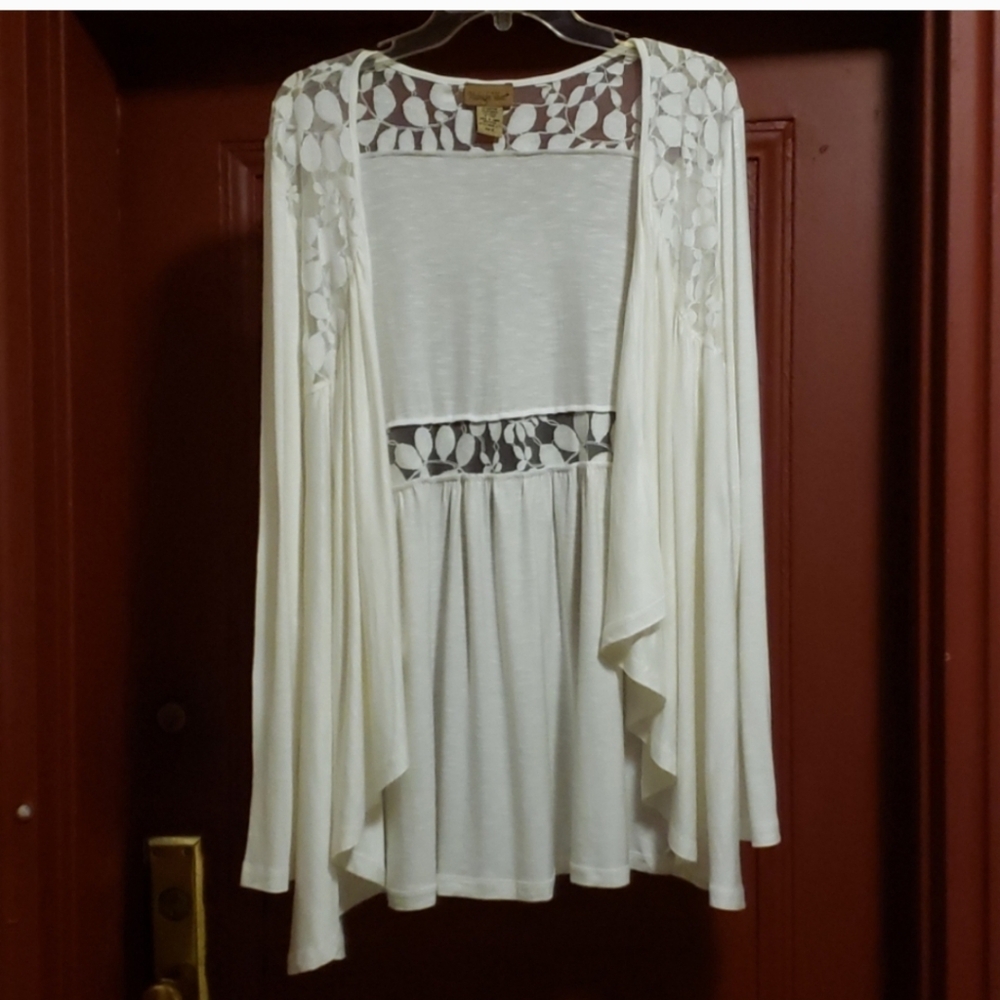 Midnight Velvet Open Front Cardigan Size 1X